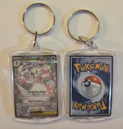 Mega Gardevoir Ex Illustration Rare Pokemon Card TCG Novelty Keychain - Image 1