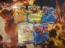 Pokemon Ascended Heroes EX 5 Card Lot: Dragonite 152, Feraligatr 036, Meganium - Image 1