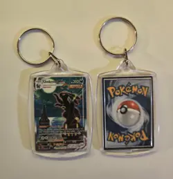 Umbreon VMax Moonbreon Pokemon Card TCG 215/203 Evolving Skies Novelty Keychain - Image 1
