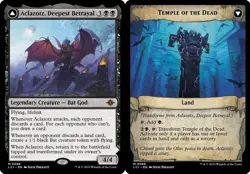 Aclazotz, Deepest Betrayal // Temple of the Dead Magic mtg Moderate Play, Englis - Image 1