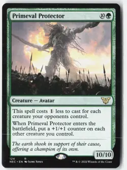 Primeval Protector R Commander: Kamigawa: Neon Dynasty 124 NM - Image 1
