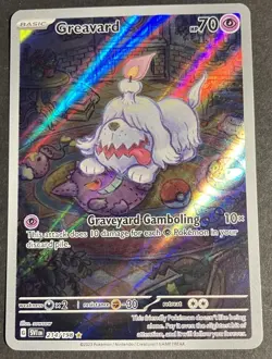 2023 Pokemon SVO1 214/198 Greavard Scarlet & Violet Base Set Holo LP - Image 1