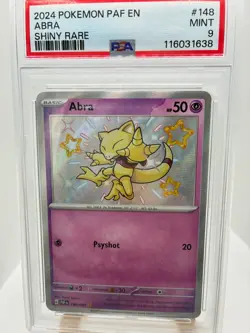 2024 POKEMON PAF EN-PALDEAN FATES ABRA #148 SHINY RARE PSA 9 - Image 2