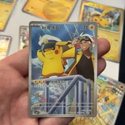 Nintendo Pokemon TCG Captain Pikachu Holo Rare Chinese CB5C 0107/07 Gem Volume 5 - Image 1