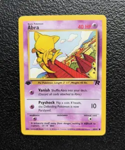 Pokemon TCG - 1st Edition Abra 49/82 - Vintage Rare! Team Rocket *NM - Image 1