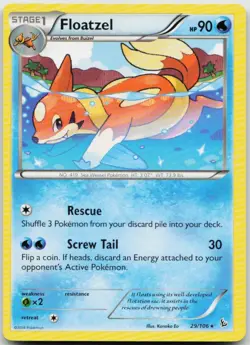 LP Floatzel 29/106 Rare Flashfire Pokemon - Image 1
