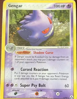 Pokemon TCG Gengar 5/92 Legend Maker Holo Rare English Stage 2 100 HP 60 - Image 1