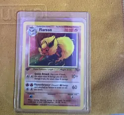 Pokemon TCG Flareon Jungle 3/64 Holo 1st Edition Holo Rare LP - Image 1