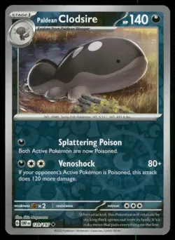 Paldean Clodsire 129/197 Uncommon Obsidian Flames Pokemon Reverse Holo Near Mint - Image 1