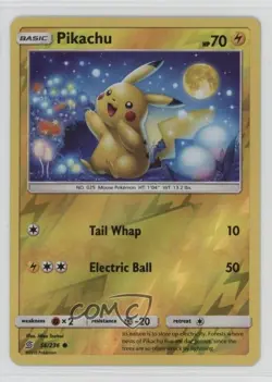 Pikachu Reverse Foil Pokemon Sun & Moon Unified Minds #56 - Image 1