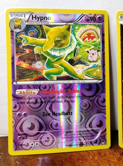 POKEMON HYPNO 51/122 & CLEFAIRY 81/122 REVERSE HOLOS BREAKPOINT TOMOKAZU KOMIYA - Image 2