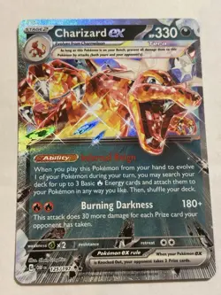 Charizard ex 125/197 Scarlet & Violet obsidian flame Holo EX English Pokemon TCG - Image 1