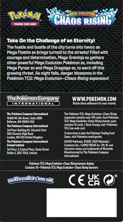 Pokemon Mega Evolution CHAOS RISING Half Booster Box 18 Packs - Image 4