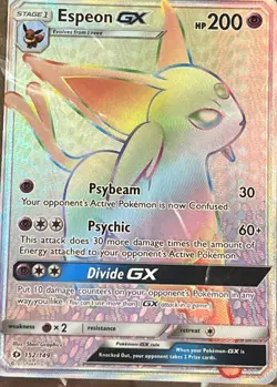 Espeon GX Sun & Moon Base Set 152/149 Pokemon Holo Secret Rare Rainbow - Image 2