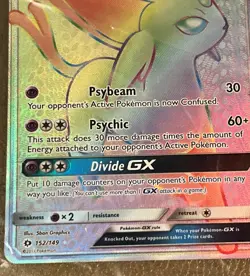 Espeon GX Sun & Moon Base Set 152/149 Pokemon Holo Secret Rare Rainbow - Image 5