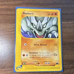 Pokemon TCG Skyridge lot of 3, Abra, Rhyhorn, and Ditto - Image 2