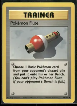 Pokemon Flute Uncommon Base Set 086/102 LP - Image 1