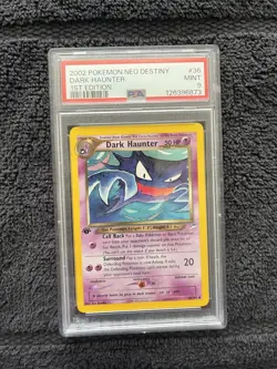 PSA 9 2002 Pokemon Neo Destiny Dark Haunter 1st Ed 36/105 EN Regular - Image 1