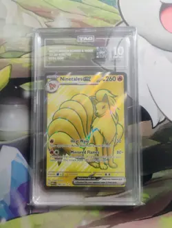 2023 Pokemon TCG TAG GEM MINT 10 MEW Ultra Rare Ninetales ex #186 - Image 1