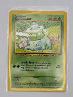 1999 Bulbasaur 44/102 - Base Set Unlimited Common Pokemon TCG - Image 1