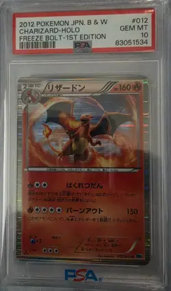 Pokemon Charizard Freeze Bolt 1st Edition Japanese Holo #012 PSA 10 Gem Mint - Image 1