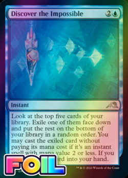 x1 Discover the Impossible NEO MTG 50/302 FOIL UNCOMMON M/NM 1x - Image 1