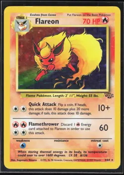 Pokemon TCG Flareon (3) #03/64 Jungle - Image 1