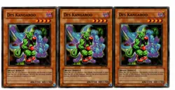Yugioh- 3X Des Kangaroo - Common - Unlimited - IOC-005 - Light Play - Image 1