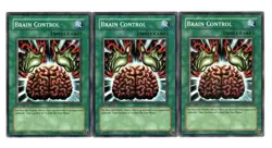 Yugioh- 3X Brain Control - Common - 1st Edition - SDDE-EN027 - Light Play - Image 1