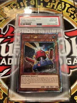YuGiOh CARD TROOPER #RA03-EN172🔥PSA 10🔥1st EDITION-2024 PLATINUM SECRET RARE - Image 2