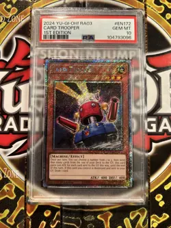 YuGiOh CARD TROOPER #RA03-EN172🔥PSA 10🔥1st EDITION-2024 PLATINUM SECRET RARE - Image 3