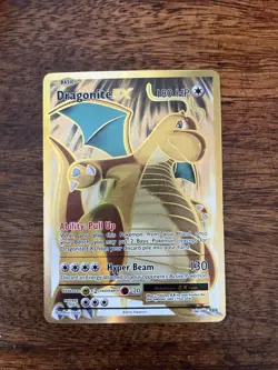 Dragonite EX Full Art Golden Holo Card 106/108 Evolutions XY - Image 3