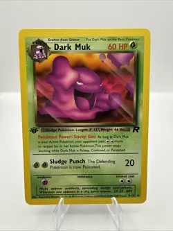 Pokemon Card - Dark Muk Team Rocket 41/82 Uncommon 1st Edition NM - Image 1