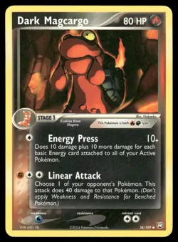 Pokemon Cards Dark Magcargo 38/109 Team Rocket Returns Uncommon LP - Image 1