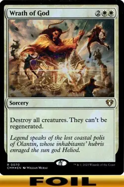 1x - Wrath of God - FOIL #70 - Commander Masters - NM MTG - Image 1