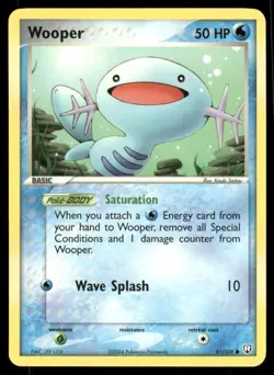 Pokemon Cards Wooper 81/109 NON HOLO EX Team Rocket Returns Common NM - Image 1