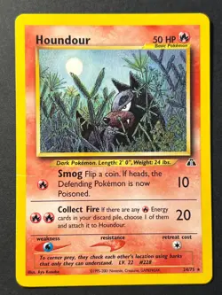 Houndour 24/75 Neo Discovery Rare - Pokemon Card B HP - Image 1