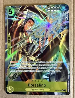 OPTCG Borsalino EB04-058 Foil Blocker Egghead Navy 6000 Power Character Card - Image 1