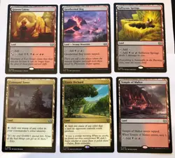 MTG utility land lot (x6) Rakdos red black NM (Command Tower, Graven Cairns) - Image 1