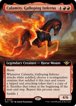 Calamity, Galloping Inferno EXTENDED FOIL, Outlaws of Thunder Junction, MTG NM/M - Image 1