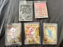 Pokemon 151 Ultra Premium Collection Promo Set Mew EX Mewtwo Mew Gold Metal NM - Image 1