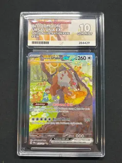 Pokemon TCG Bloodmoon Ursaluna ex SIR 216/167 Twilight Masquerade Ace 10 - Image 1