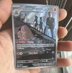 Pokemon Team Rocket's Dugtrio Full Art Holo Rare 239/217 English 100 HP Stage 1 - Image 1