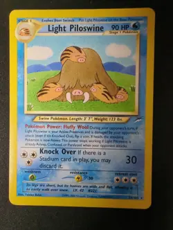 2002 POKEMON NEO DESTINY #26/105 LIGHT PILOSWINE Mp - Image 1