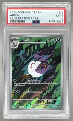 147516024 Arbok 2024 Pokemon Temporal Forces #176 PSA 9 - Image 1