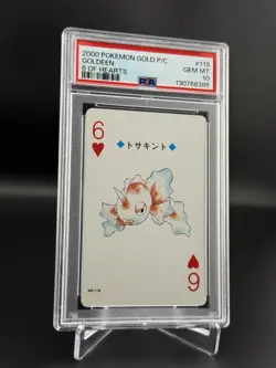 Goldeen 6 of Hearts - 2000 Pokemon Gold Playing Cards Gem PSA 10 - Image 1