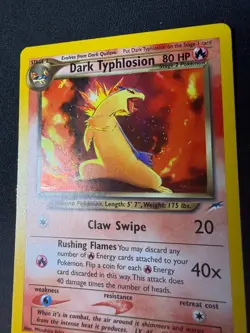 2002 POKEMON Dark Typhlosion Neo Destiny 10/105 Holo - Image 2