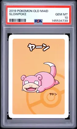 2019 POKEMON OLD MAID SLOWPOKE PSA 10 - Image 1