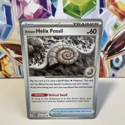 Antique Helix Fossil 153/165 Common Pokemon 151 English S&V NM - Item - Image 1