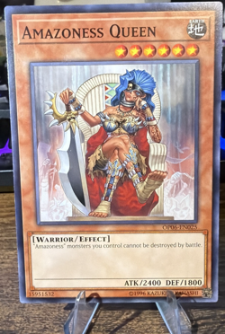 Yugioh! Amazoness Queen - OP06-EN025 - Common - Near Mint NM rare card - Image 1